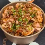 Nouilles saut&eacute;es au saumon